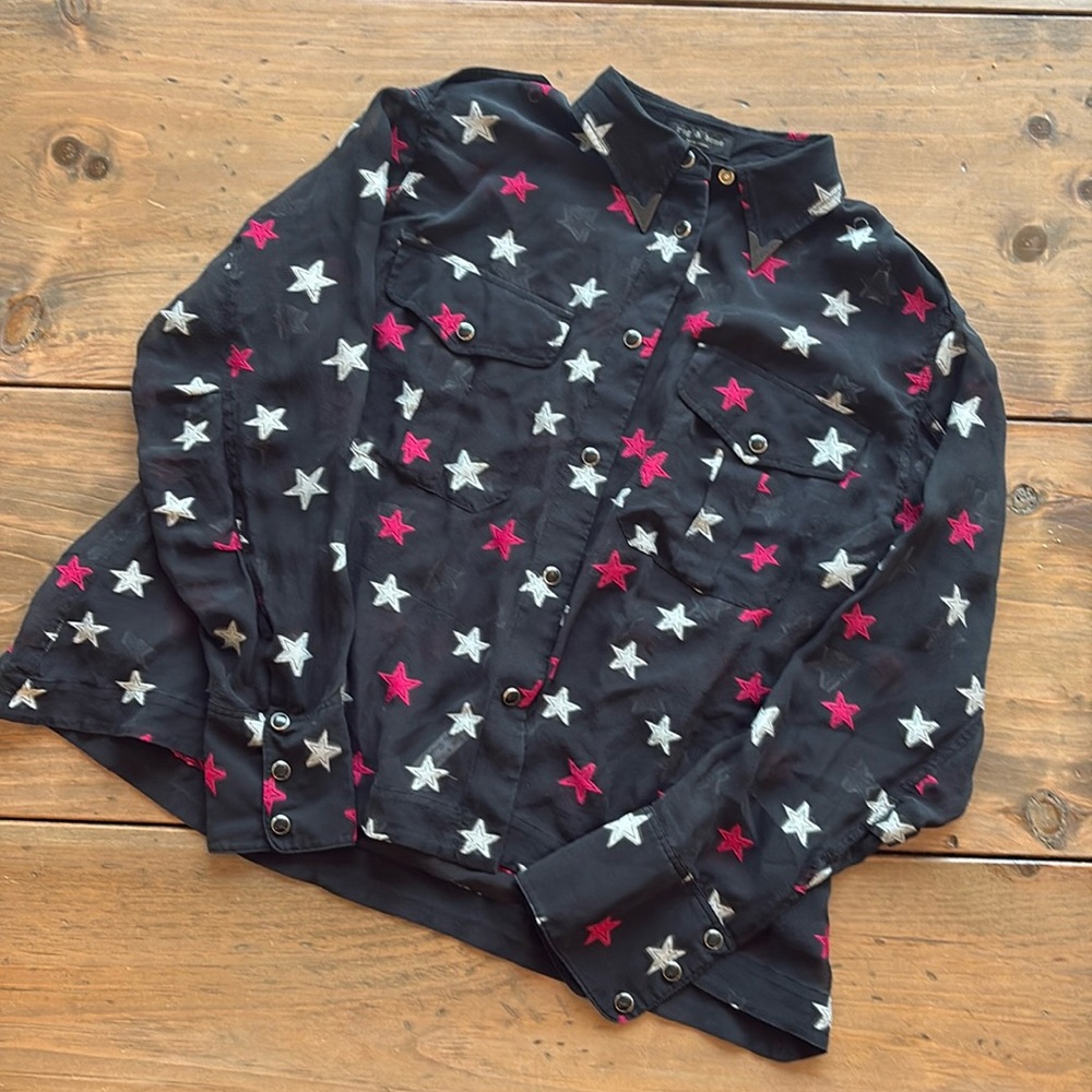 Rag and Bone Pearson silk western button down